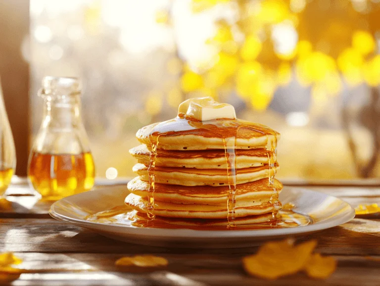 Pancake Recipe For One 2 A Realistic Stack Of Golden Pancakes With Melting