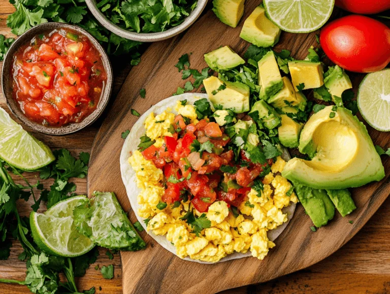 A Vibrant Well Lit Breakfast Burrito On A Wooden