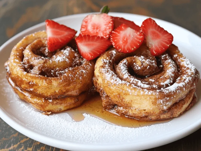 Cinnamon Roll French Toast 2 Cinnamon Roll French Toast With Fresh Garnishes