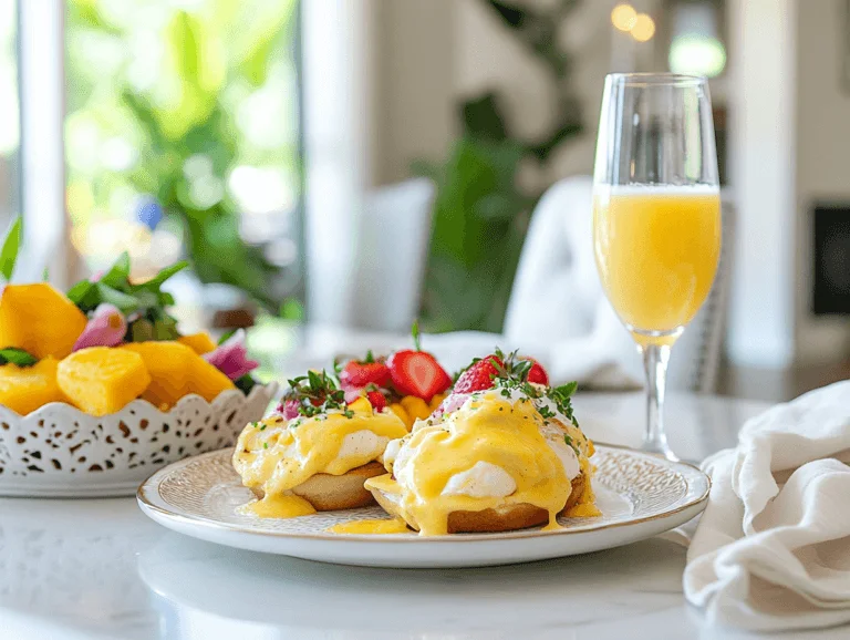 Eggs Benedict Florentine With Hollandaise Sauce