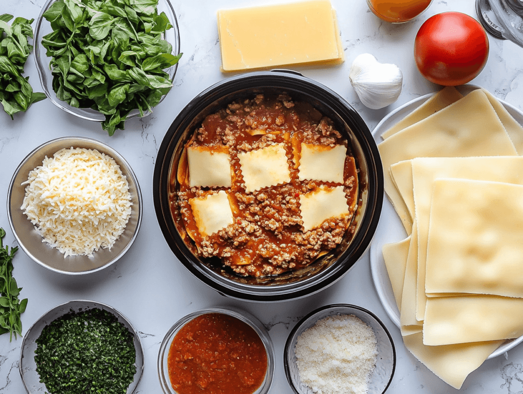 Preparation Steps of Crockpot lasagna recipe