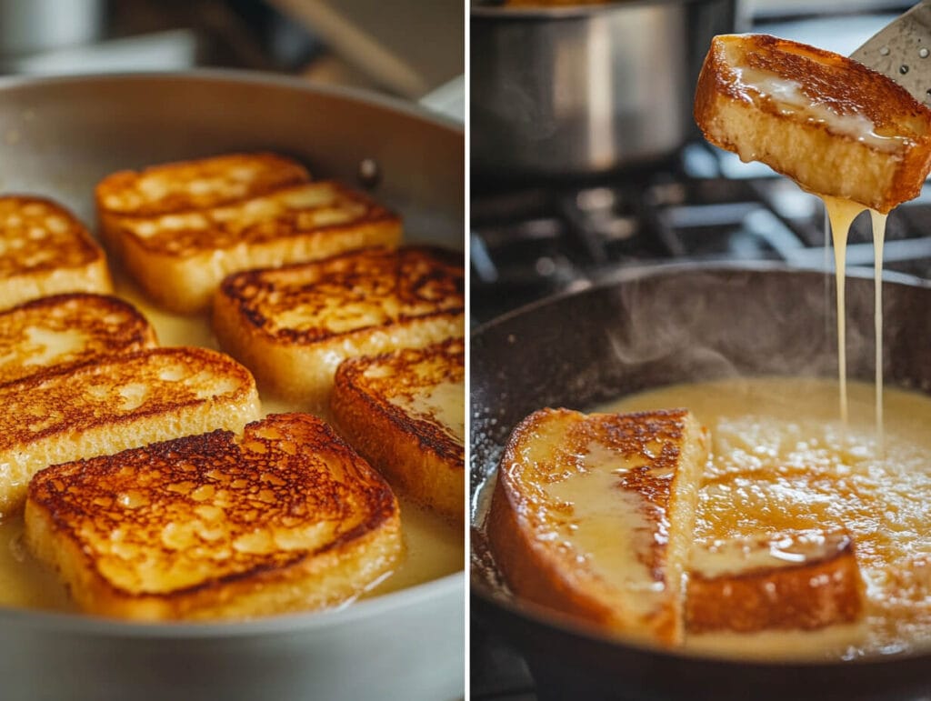 Step-by-step preparation of brioche French toast