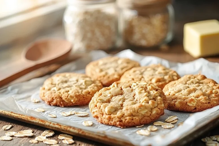 Golden Brown Quaker Oatmeal Cookies With Crispy Edges And Chewy Centers