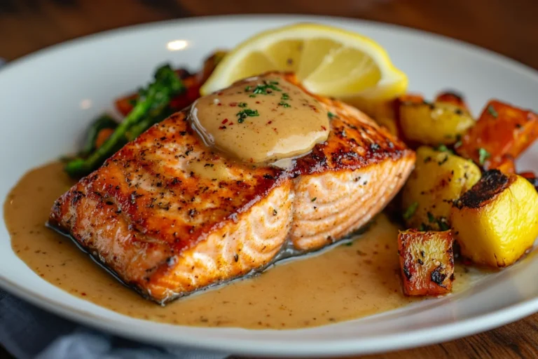 Gourmet Salmon Dish With Herbs & Lemon